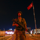 A Turkish military stands guard near the Taksim Square in Istanbul (Reuterse/Murad Sezer).